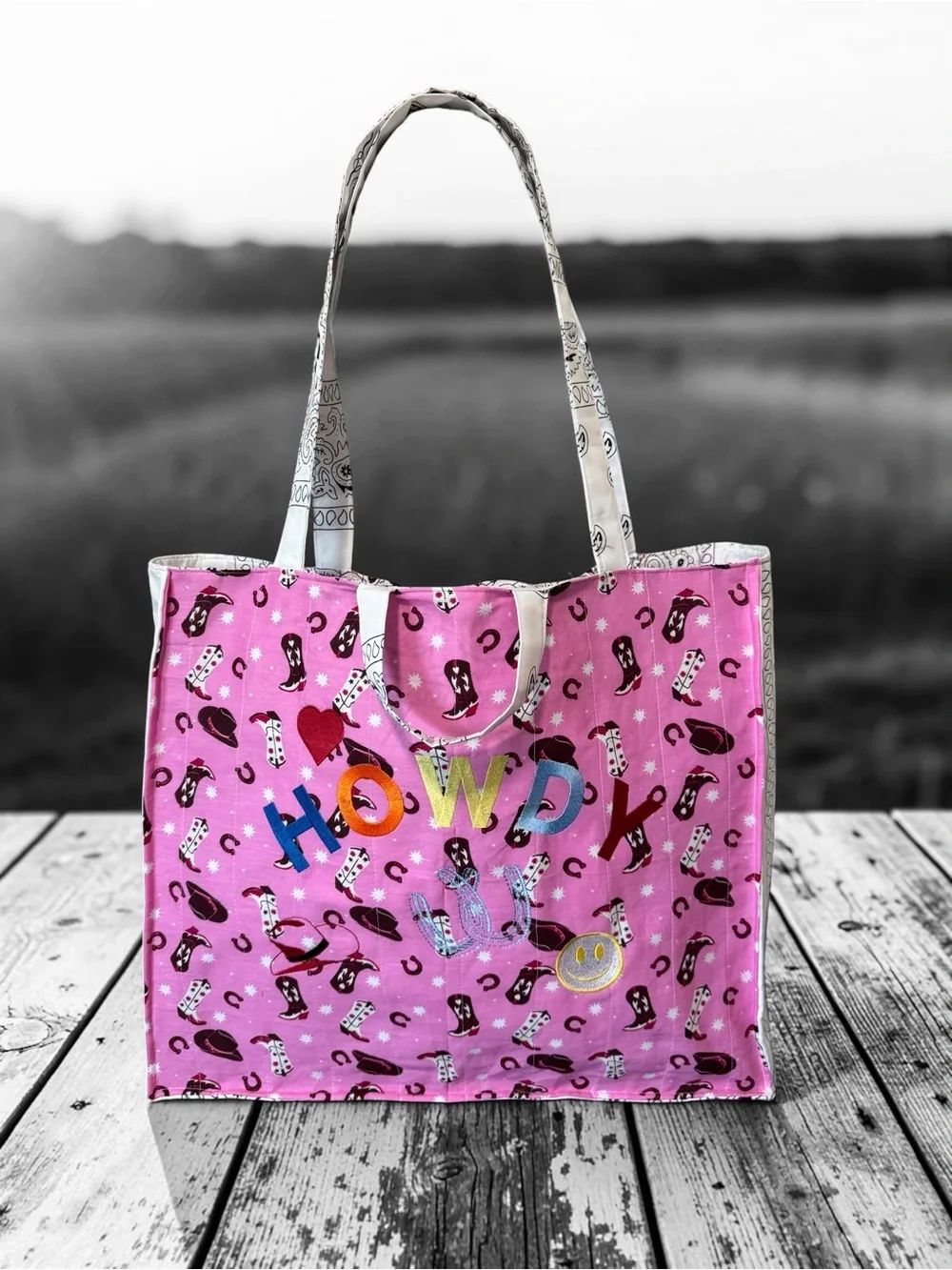 Handmade Western Bandana Tote Bag – One of a Kind!